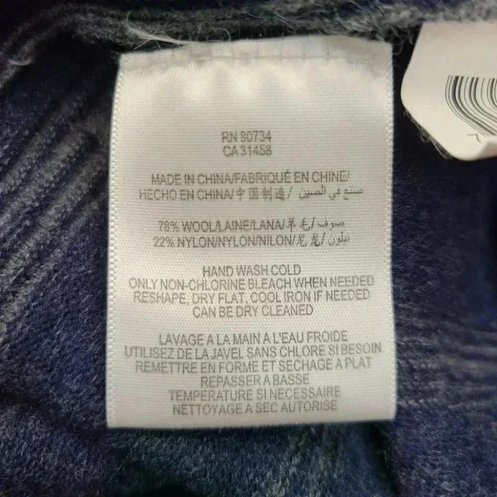 BCBGMaxAzria Steel Blue Gray Navy Fit Flare Art Deco Cowl Neck Sweater Dress XS - Picture 12 of 14